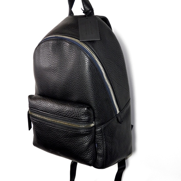 URI MINKOFF NWT Black Leather Paul Backpack NEW - Picture 1 of 8